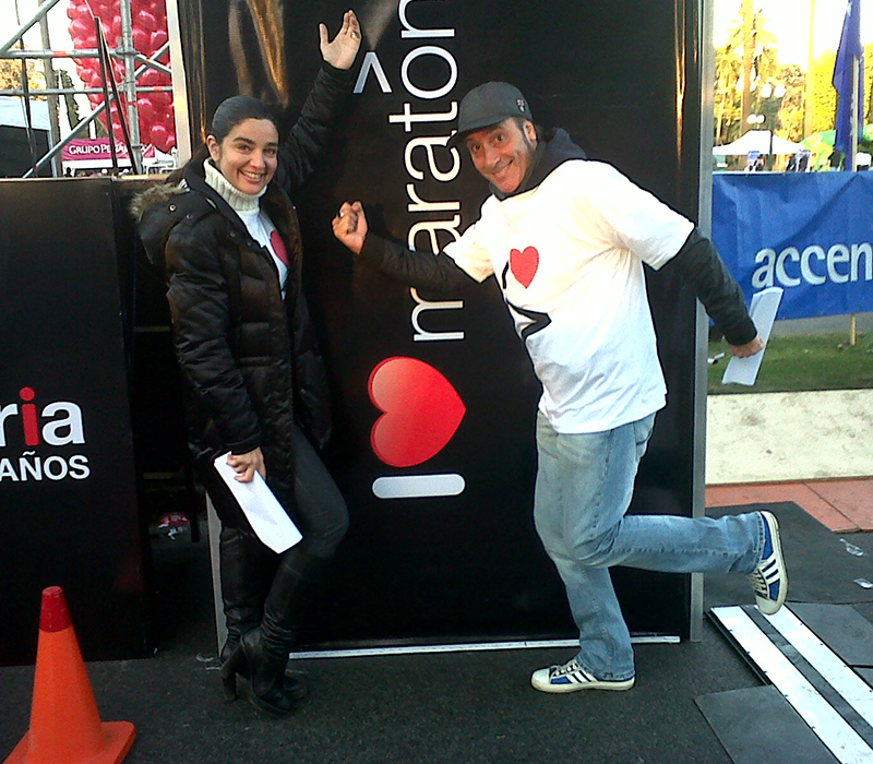 Manuel Wirzt junto a en una maraton solidaria