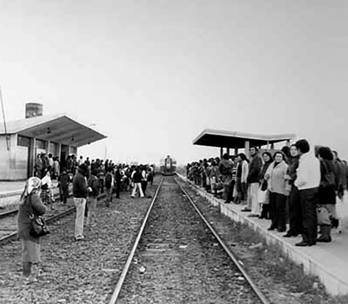 llegada del tren a Savio