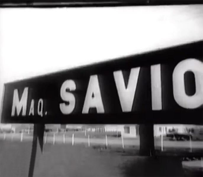 cartel estación Savio