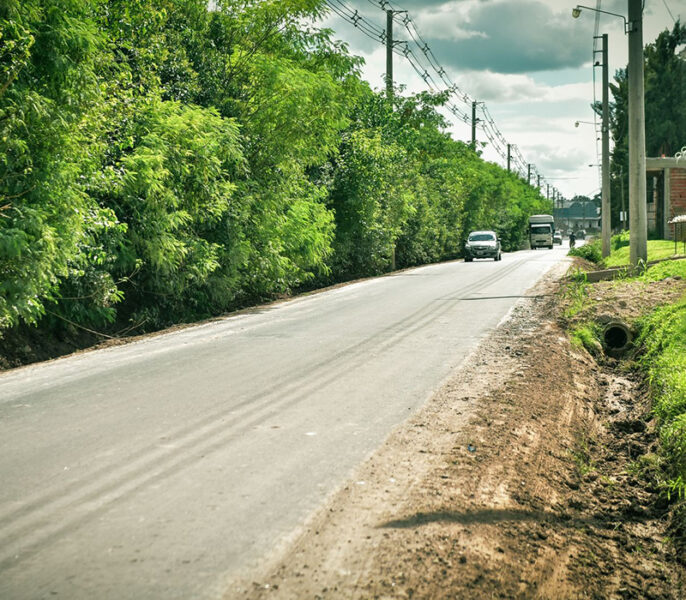 Calle Caballito Blanco, uno de los nuevos caminos asfaltados