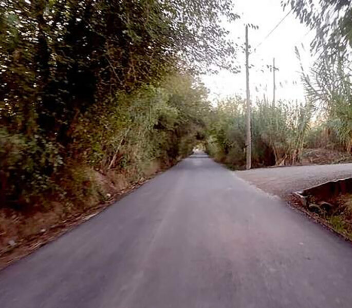 Calle Islandia, uno de los nuevos caminos asfaltados