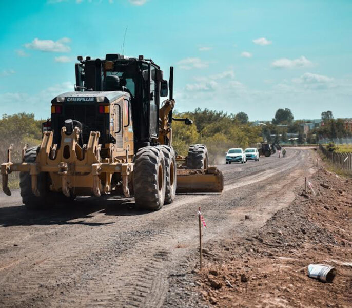 calle Libertad en proceso de pavimentacion