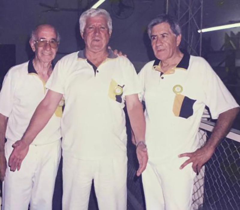 Ángel Gaytán y sus compañeros de bochas