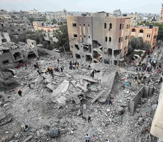 escombros de un ataque israelí en Gaza